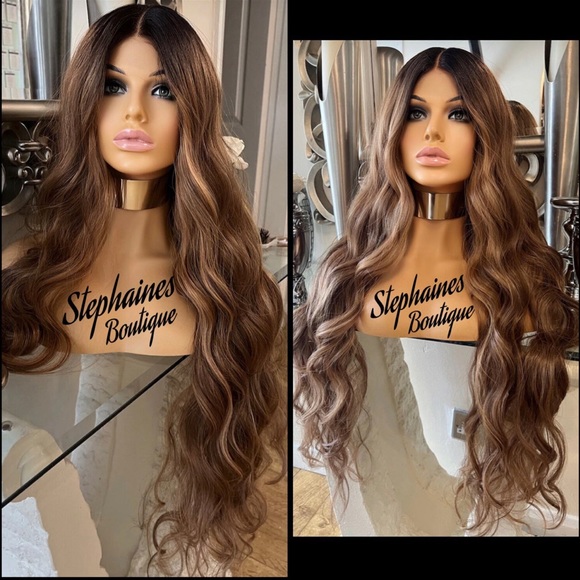 Human Hair Blended lace front wig